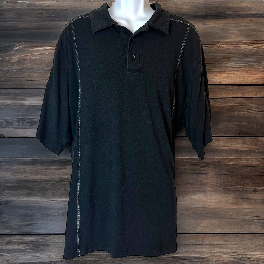 Cariloha Casual Soft Knit Bamboo Polo with Contrast Stitching GUC